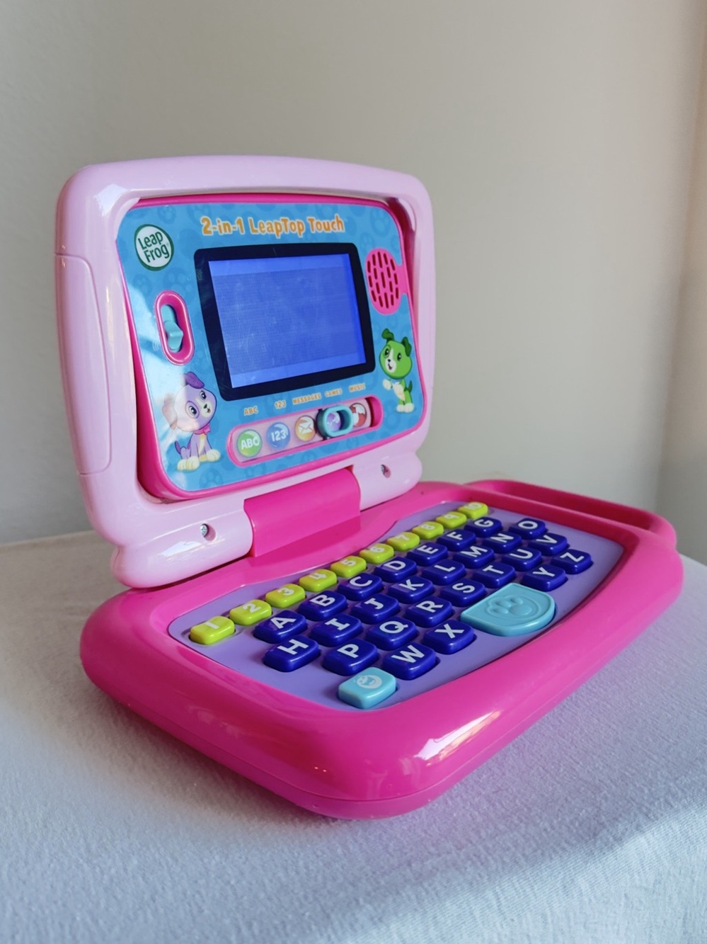 LeapFrog 2-in-1 LeapTop Touch Pink Learning Laptop Tested Working